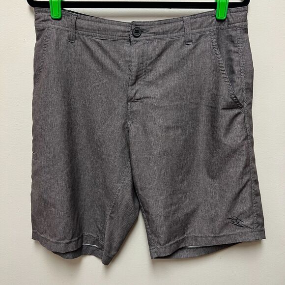 Da Hui Hybrid Board shorts Gray EST Sz 32 Surf Trunks Beach Swim Heathered - Picture 1 of 8